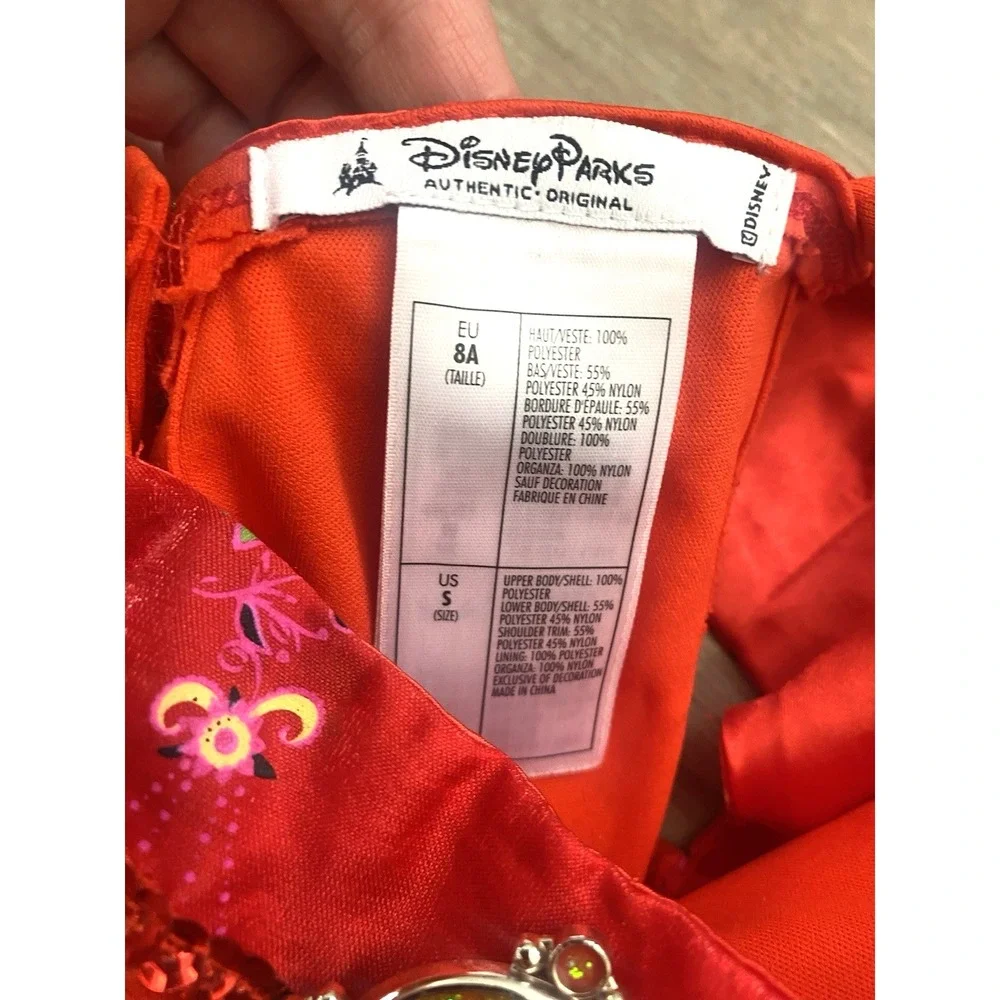 Disney Parks Store Elena‎ Avalor Girls Princess Dress Halloween Sz S Red Deluxe